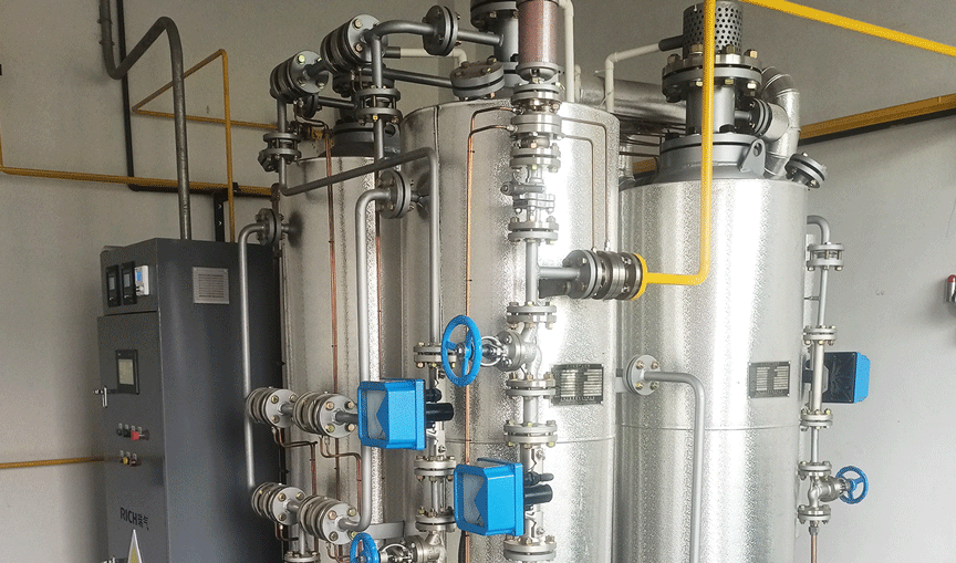 瑞氣自主研發(fā)的純度99.9999%流量60Nm3/h的純化設備調(diào)試成功